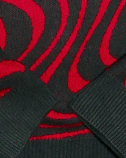 Linha Ondulada preto-vermelho