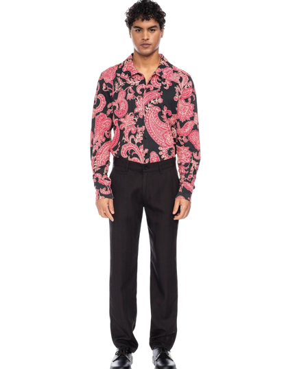 Juan zwart met bloemenprint