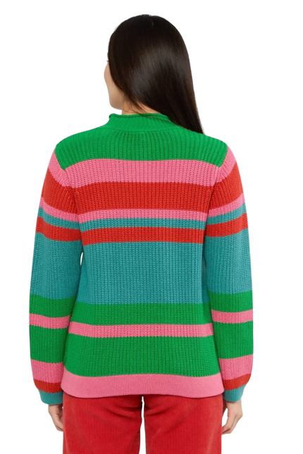 BLUTSGESCHWISTER trui Braid up your Life winter colors stripe