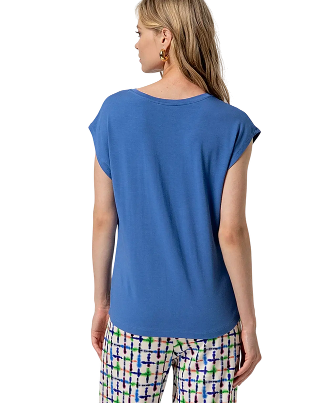V-NECK T-SHIRT BLUE