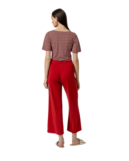 CALÇA COM BOLSO VERMELHA