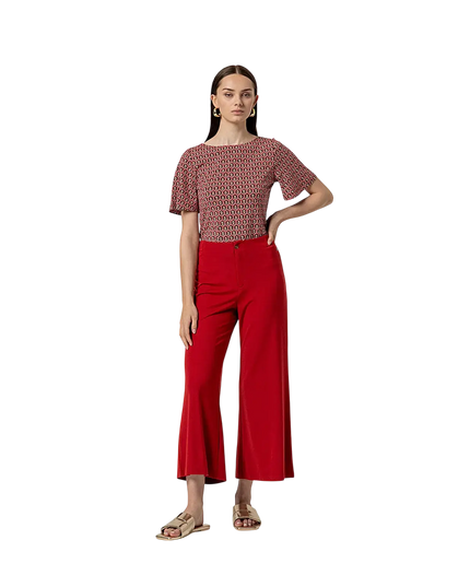 CALÇA COM BOLSO VERMELHA