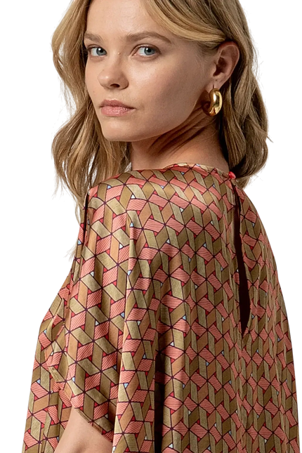MULTI CAPE-STYLE BLOUSE