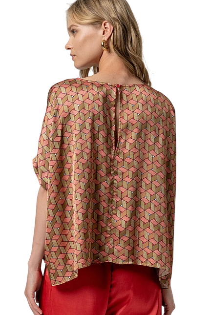 MULTI CAPE-STYLE BLOUSE