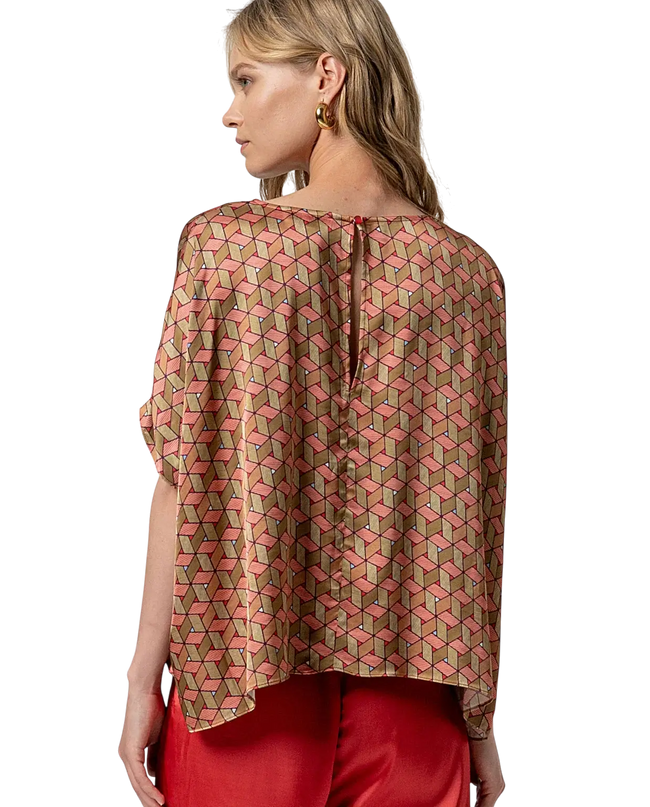 CAPE STYLE BLOUSE MULTI