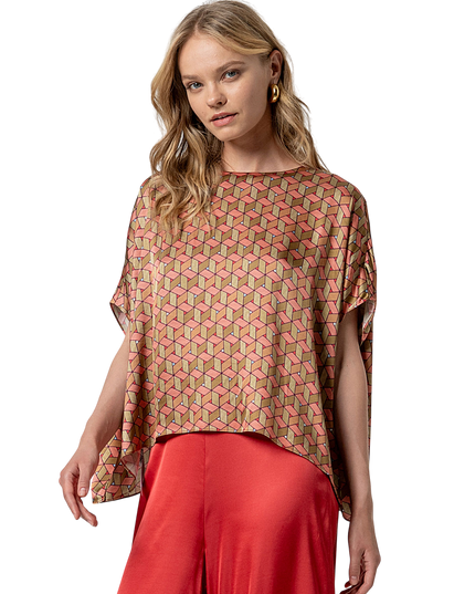 CAPE STYLE BLOUSE MULTI