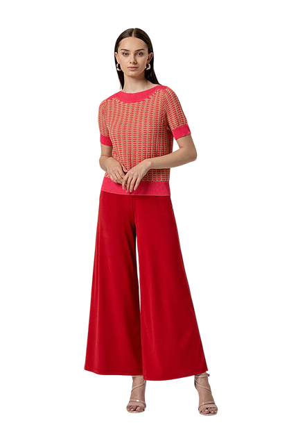 SURKANA PINK BOAT NECK SHORT-SLEEVED SWEATER