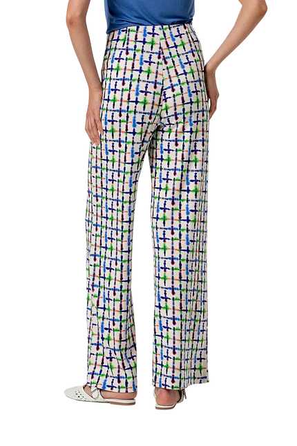 BLUE STRAIGHT-LEG PANTS