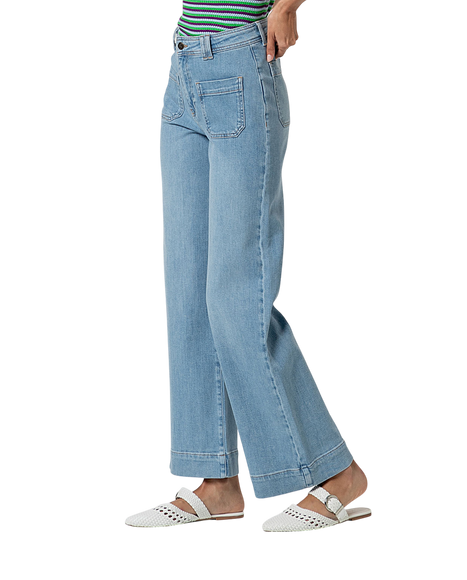 WIDE LEG PANTS SKY BLUE