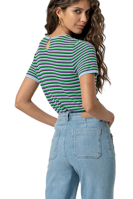 SKY BLUE WIDE-LEG PANTS