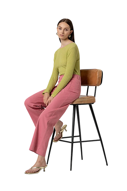 PINK WIDE-LEG PANTS