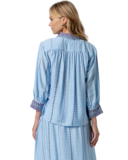 3/4 WIDE SLEEVE SHIRT SKY BLUE