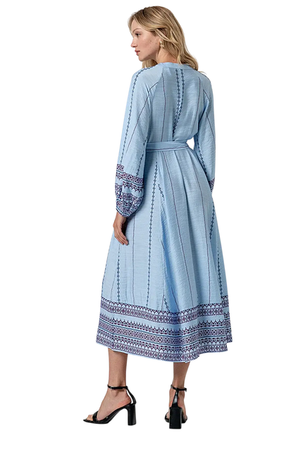 SURKANA SKY BLUE LONG SHIRT DRESS