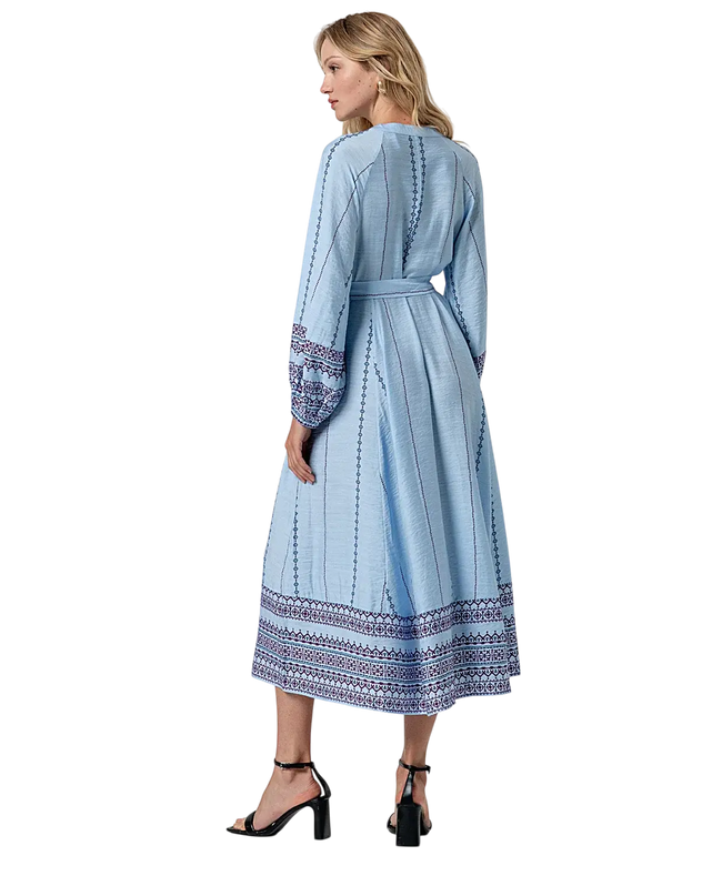 SURKANA LONG SHIRT DRESS SKY BLUE