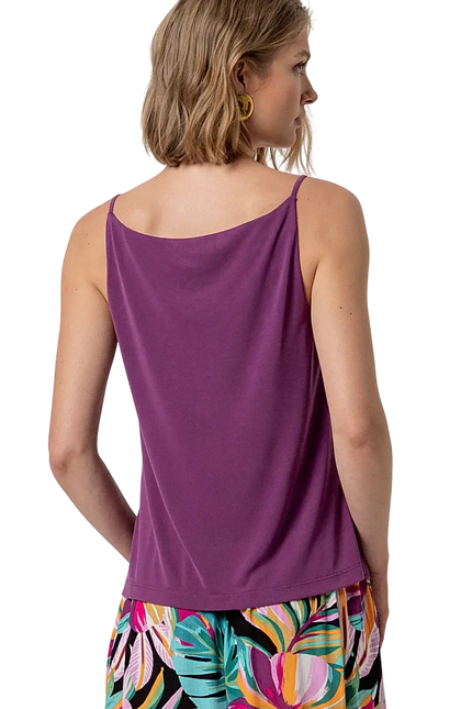 PURPLE V-NECK STRAP TOP