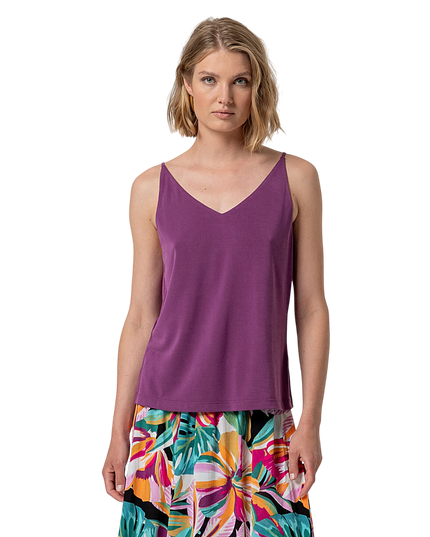 V-NECK STRAP TOP PURPLE