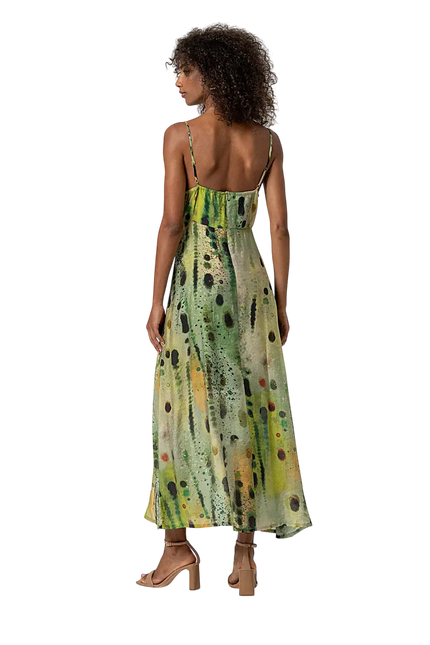 SURKANA GREEN V-NECK STRAP DRESS