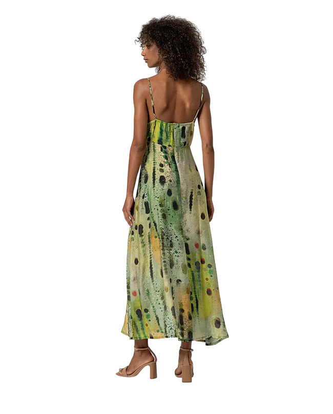 SURKANA V-NECK STRAP DRESS GREEN