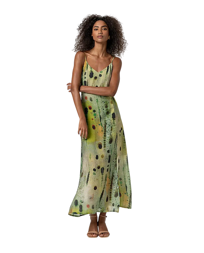 SURKANA V-NECK STRAP DRESS GREEN