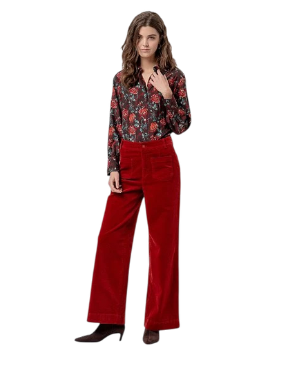 SURKANA CORDUROY BROEK 556TASS523,  BORDEAUXROOD