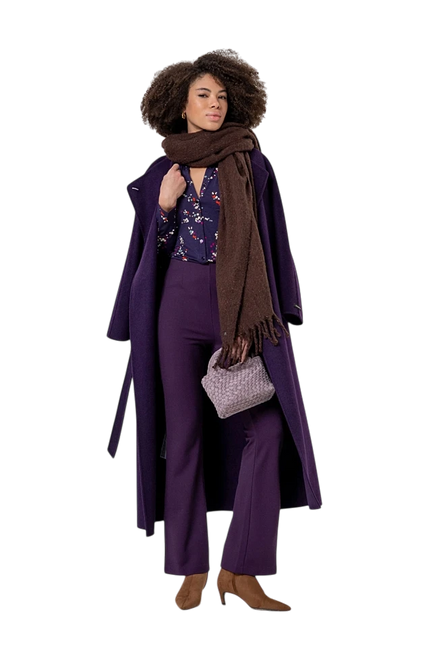 Surkana Floral viscose shirt, Purple