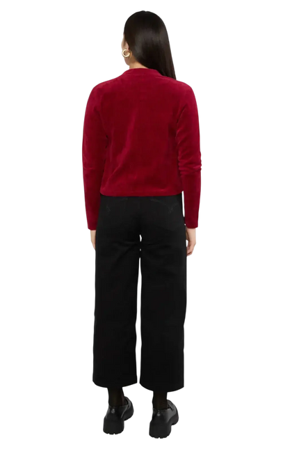 BLUTSGESCHWISTER JACK Jolly Zip Up fine needle red