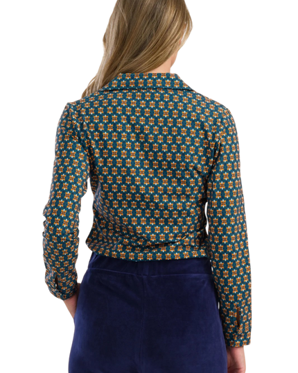 Sara Blouse Jersey, porto blue