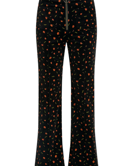 IDA FRONT ZIP PANTS NIVAL BLACK