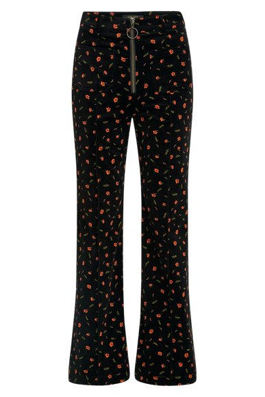 IDA FRONT ZIP PANTS NIVAL BLACK