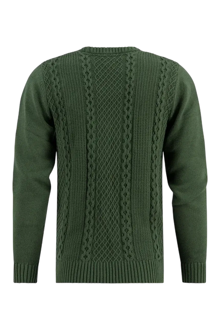 Pullover cable dark green