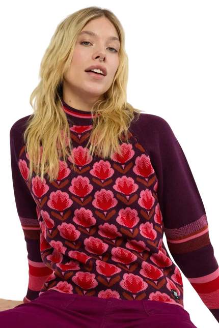 BLUTSGESCHWISTER trui Cold Day Warm Heart hot wave flower