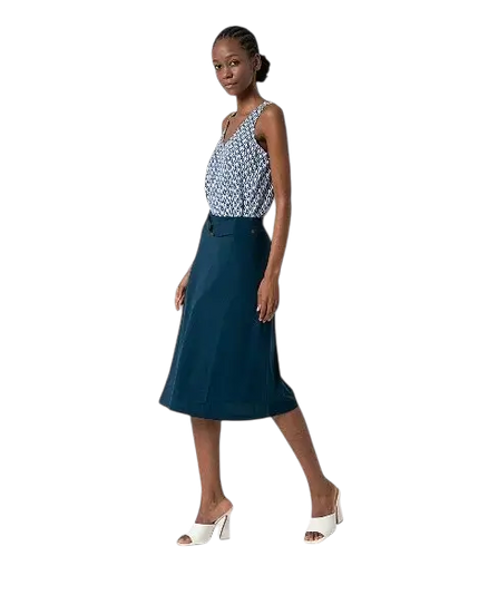 SURKANA SKIRT Petrol with Belt Detail