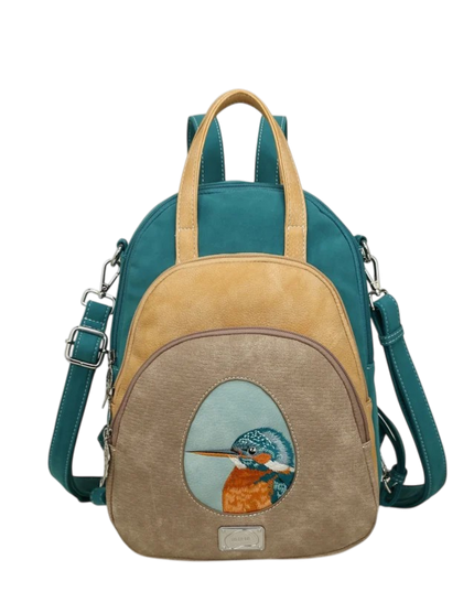 Eggy – Beige/Peach/Petrol Ijsvogel