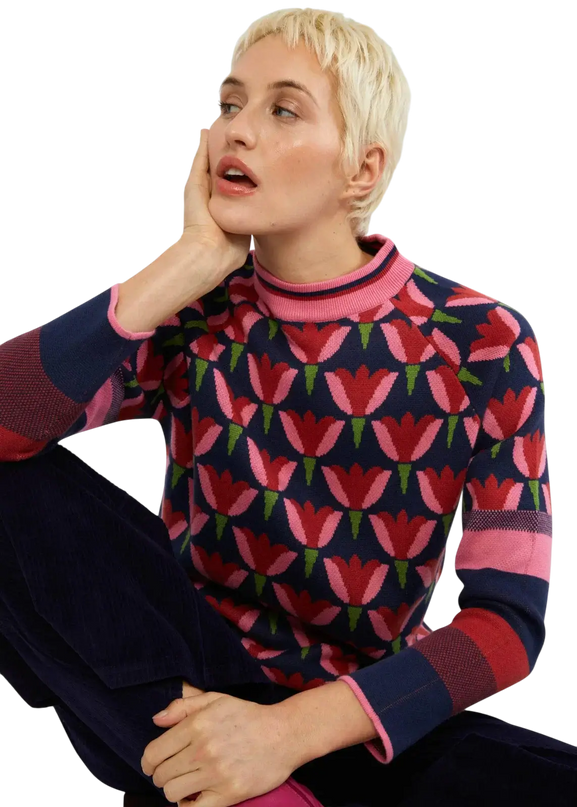 BLUTSGESCHWISTER Knitted Jumper Cold Day Warm Heart