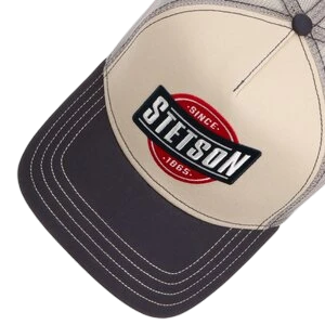STETSON TRUCKER CAP CLASSIC POINT, NAVY/ GREY