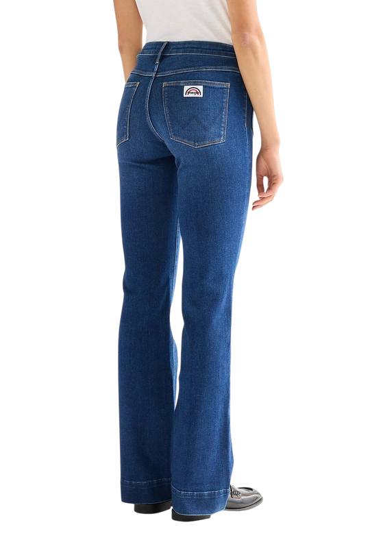 WRANGLER FLARE JEANS, DARK WASH