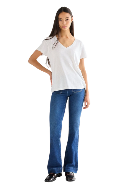 WRANGLER FLARE JEANS, DARK WASH