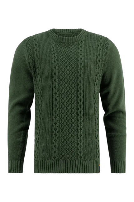 Pullover cable dark green