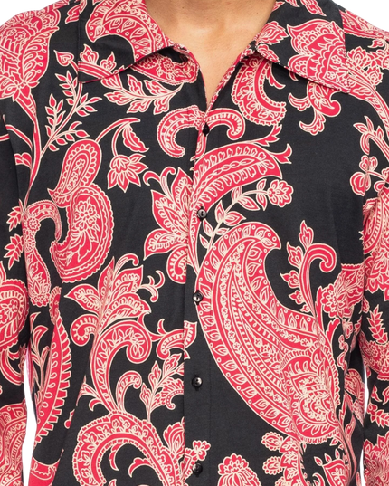 Juan zwart met bloemenprint