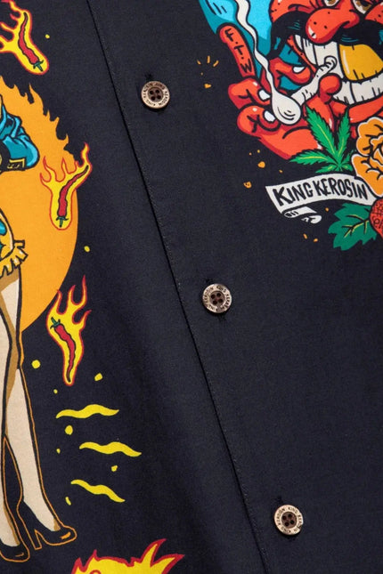 Hawaii Shirt Acapulco Gold Black