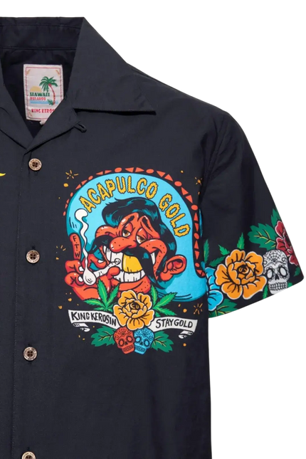 Hawaii Shirt Acapulco Gold Black
