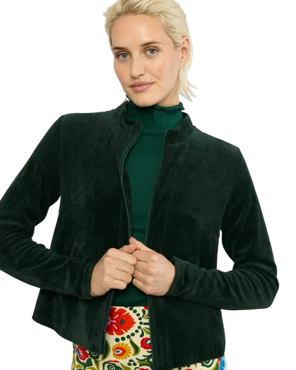 Jolly Zip Up fin nål grøn