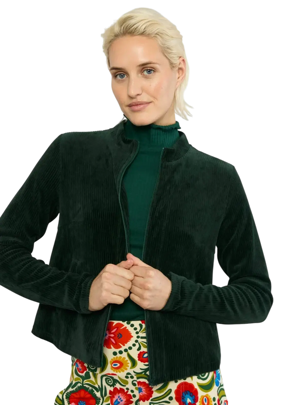Jolly Zip Up fin nål grøn