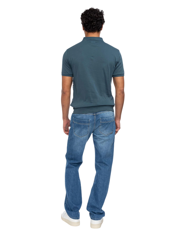 ATO BERLIN POLO ENZIO, BLAUW/ ROZE