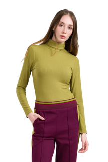 LALAMOUR RUBY TOP JERSEY RIB, GOLDEN CYPRESS