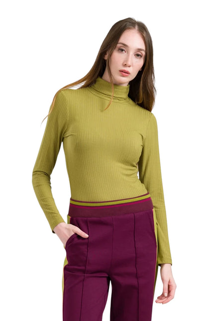 LALAMOUR RUBY TOP JERSEY RIB, GOLDEN CYPRESS
