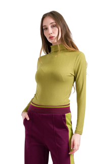 LALAMOUR RUBY TOP JERSEY RIB, GOLDEN CYPRESS