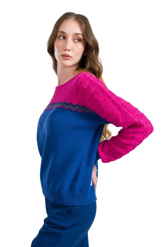 LALAMOUR SWEATER CHARLOTTE KNITWEAR, COLORBLOCK