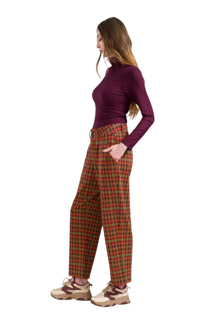 LALAMOUR BROOKLYN TROUSERS SURPLUS AQUARE, SPHAGNUM