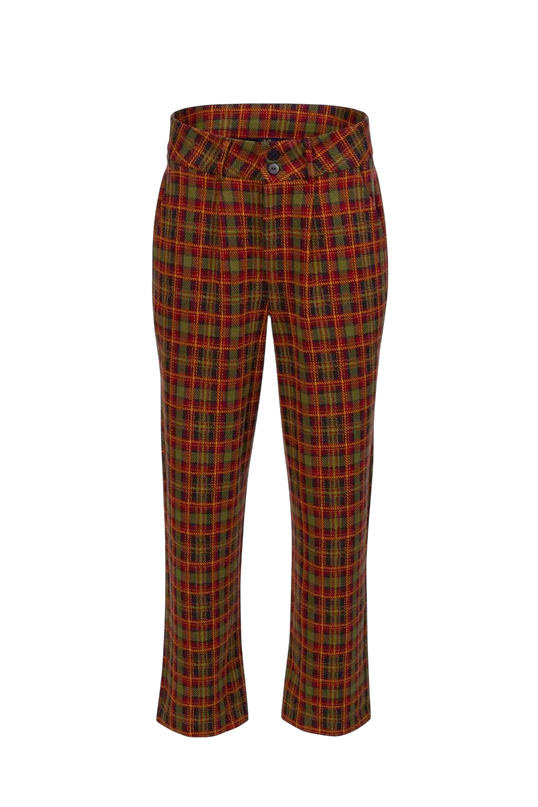 LALAMOUR BROOKLYN TROUSERS SURPLUS AQUARE, SPHAGNUM